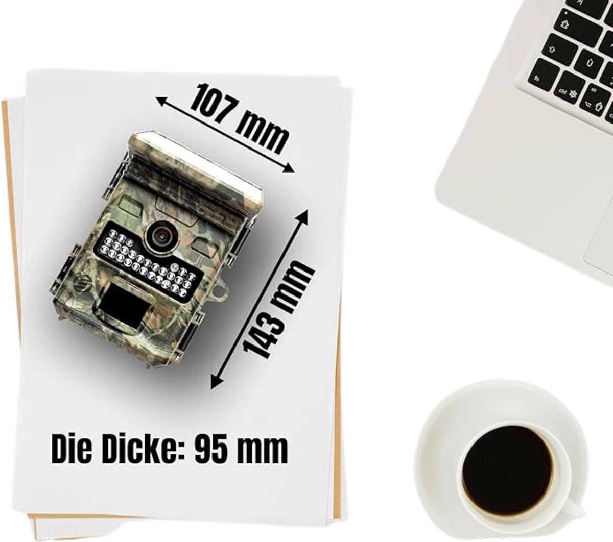 Equivera Wildcamera voor Buiten - Wildcamera met Nachtzicht - WiFi - Hoge Resolutie - Waterdicht - Wild Camera - Premium