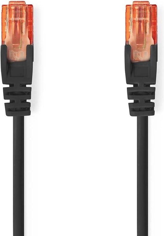 Netwerkkabel CAT6 - 300m - RJ45 stekker - UTP - zwart - PVC - rond ...