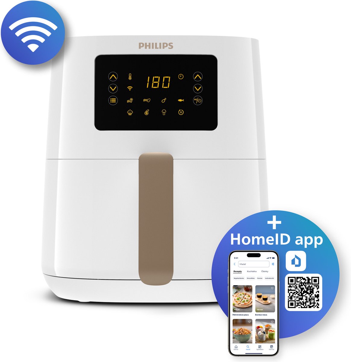 Philips HD9255/30 AirFryer Compact Spectre Connected, 4.1 liter - Wit