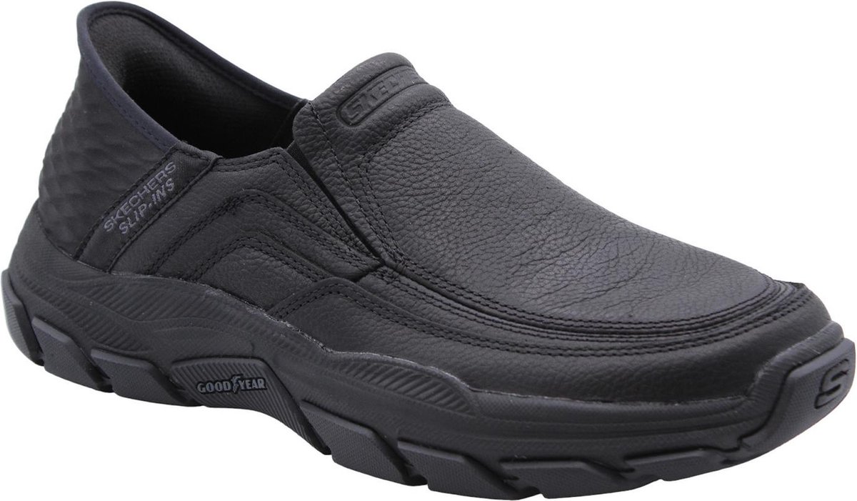 Skechers Slip-ins RF Respected - Elgin Heren slip-ins leren slip-on zwart 204810 BBK