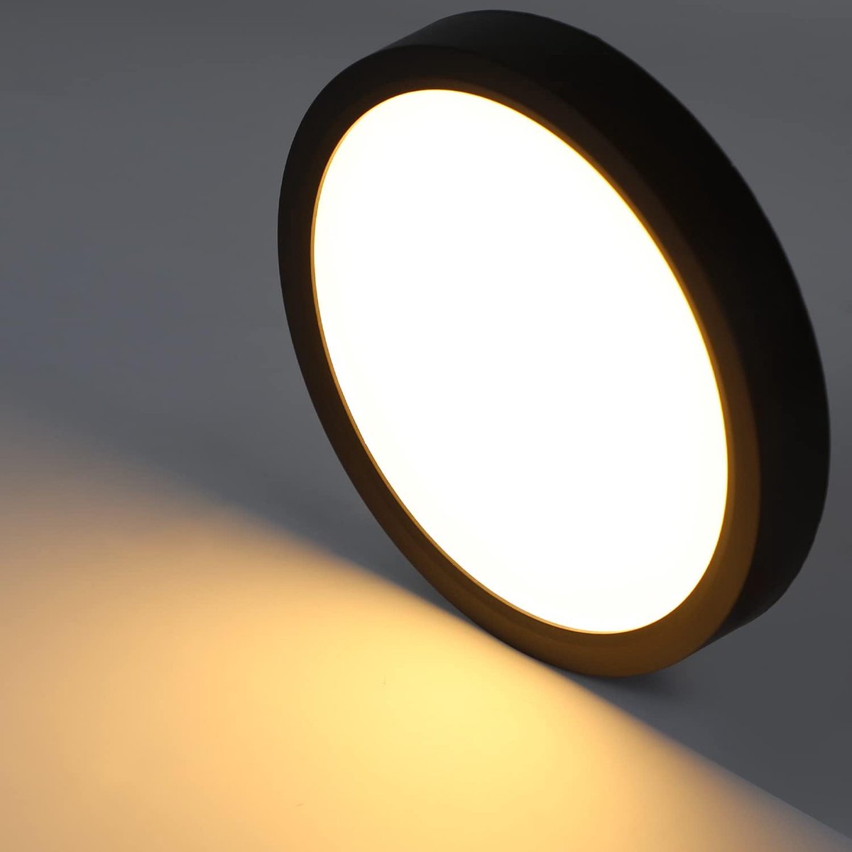 Moderne Plafondlamp met LED-verlichting - Plat Ontwerp - Energiezuinig -zwart - Voor Keuken, Slaapkamer, Badkamer, Gang - Inclusief Bevestigingsmaterialen