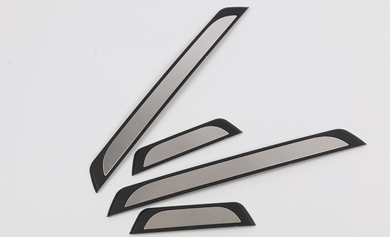 Seuils de porte (baguettes d'entrée) pour Ford Edge 2 2015 (5 portes) - Protection anti-rayures - Set de 4 - Zwart Chrome