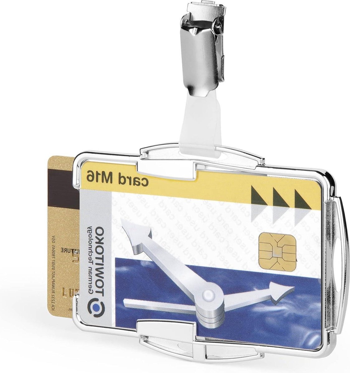 Kaarthouder Rfid Secure Duo - 2 kaarten beschermhoes - verpakking 10 stuks - zilver