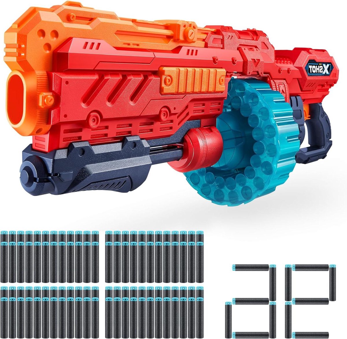 Excel Turbo Advance Foam Blaster - 96 dartpijlen - rood