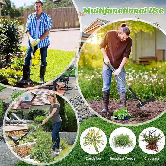 RVS Weed Puller 4-Claw Foot Pedal Adjuster for Garden Lawn - Easy Weed Removal van Pukupuku — afbeelding 5