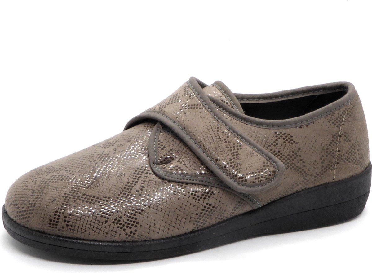 Neles Dames Pantoffel Stretch - 61802 Taupe - Maat 41