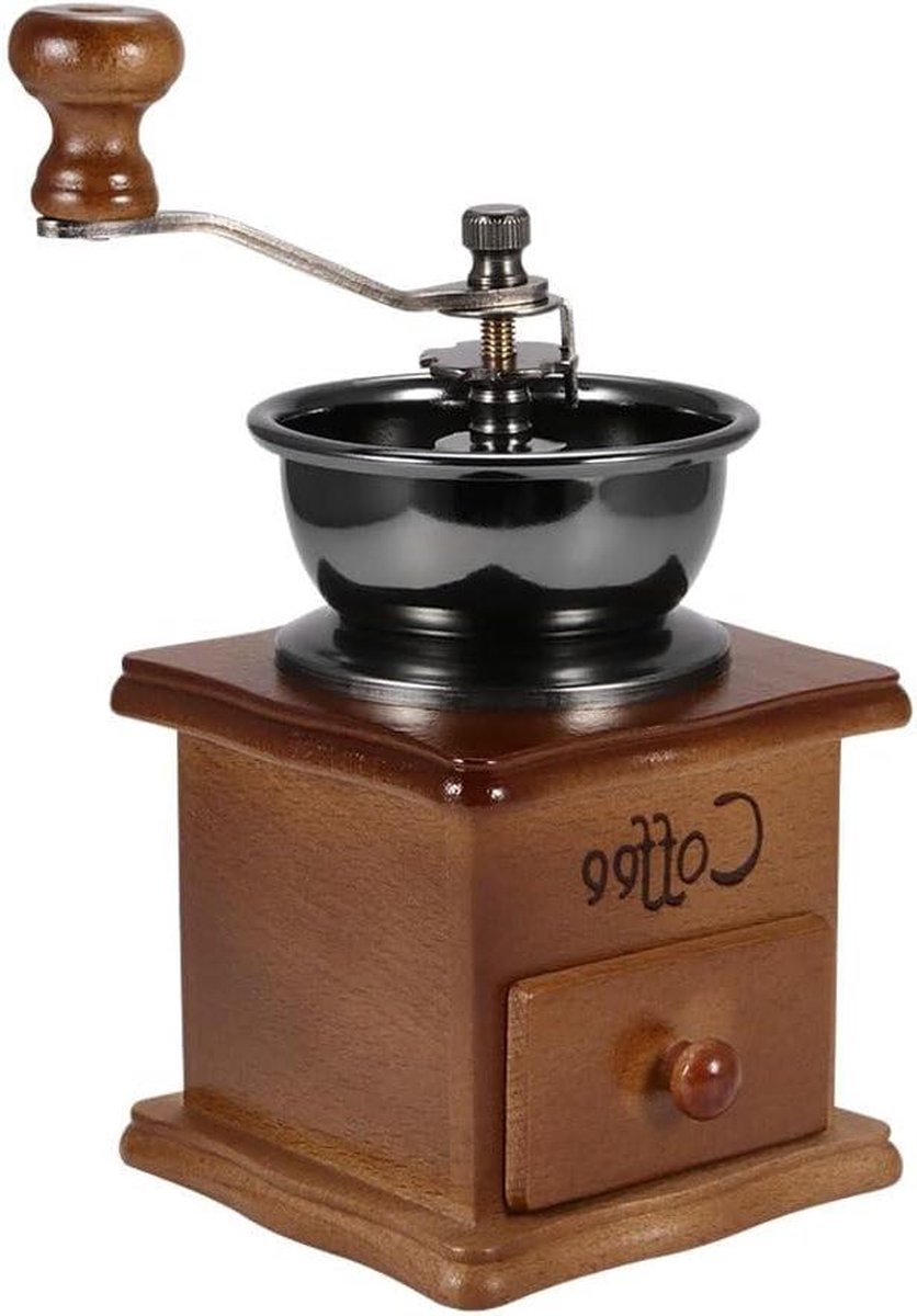 Koffiemolen Retro houten handkoffiemolen verstelbare grofheid handmatige koffiemolen voor thuiskantoor en reizen