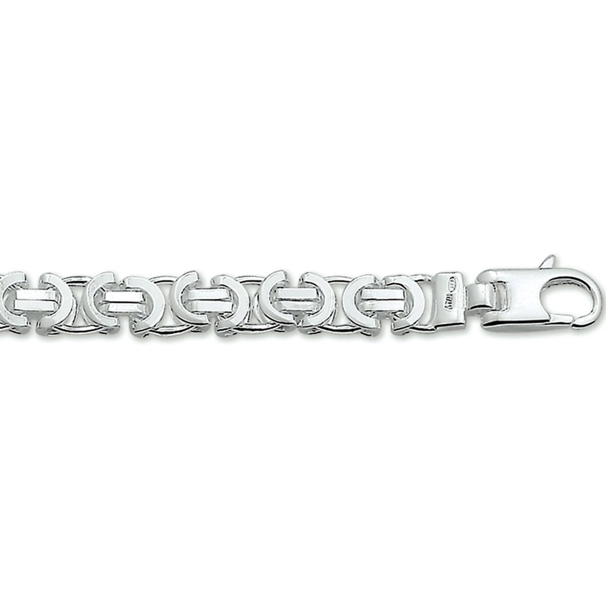 Zilveren Koningsketting 6.5 mm 60 cm 925 Plat