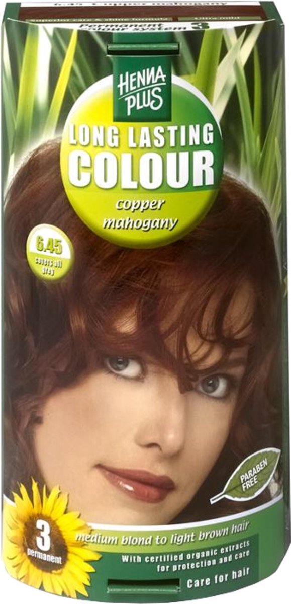 Hennaplus 6.45 Copper Mahogany Long Lasting Colours 100ML