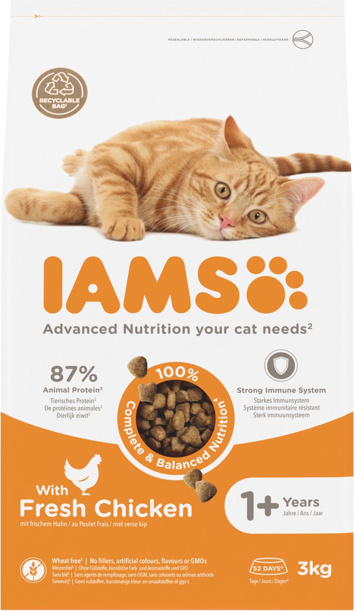 Iams Adult - Kattenvoer - Kip - 3 kg