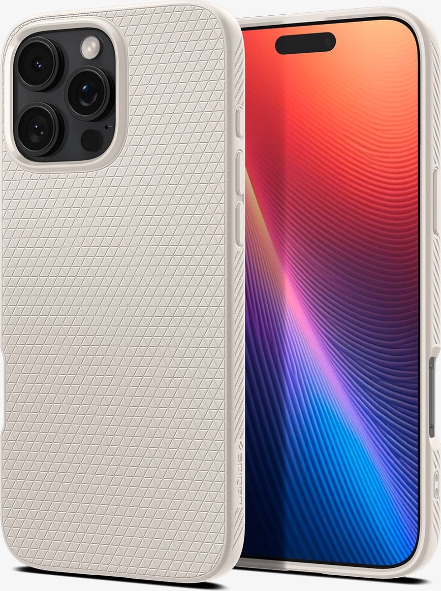 Spigen Liquid Air TPU Hoesje iPhone 16 Pro Max Mat Flexibel Anti-Schok Back Cover Titanium - Afbeelding 5