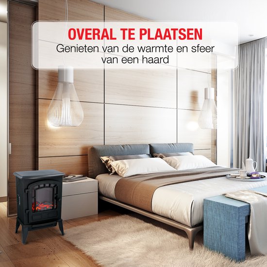 Chauffage Ã©lectrique Classic Fire Torino avec effet feu ouvert (noir)