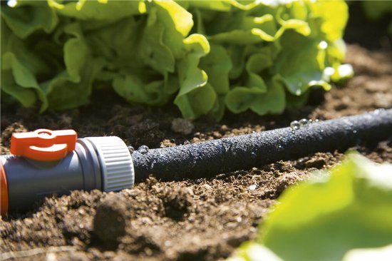 Gardena druppelslang 15 m waterbesparend besproeien lage druk regelbare waterstroom