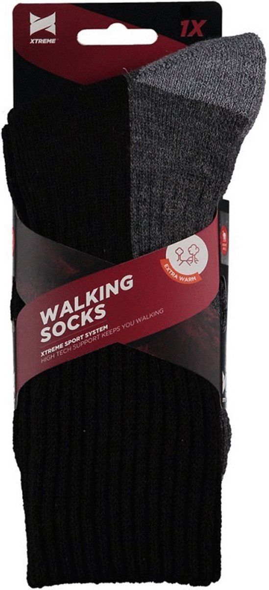 Xtreme 135780 Technische Walking Sokken – 35-38 Zwart
