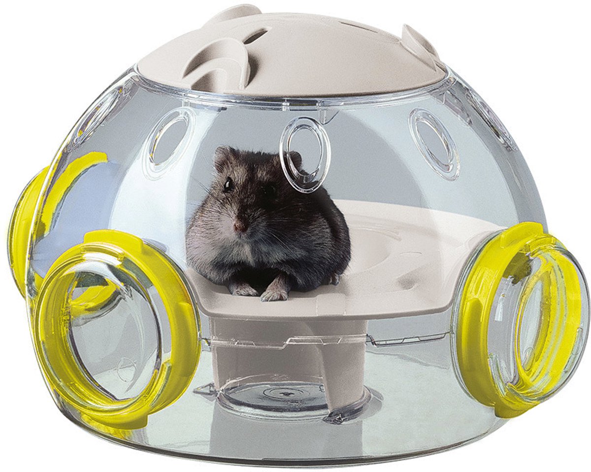 Ferplast Hamster Woonruimte Lab - Dierenverblijf - 22.5x20.7x14.3 cm Transparant