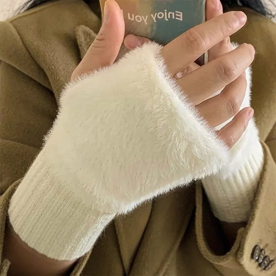 SUNTRADE Vrouwen Meisjes Gebreide Zachte Rekbare Vingerloze Handschoenen Armwarmers Lange Handschoenen, Zwart, M