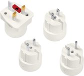 Bol.com Wereldstekker 4 adapters voor meer dan 100 landen - Zuid-Europa - Gemenebest-landen - Engelse/Amerikaanse stekker aanbieding