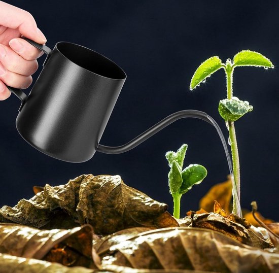 YHNDECO 350 ml zwarte gieter kleine kamerplanten, mini
