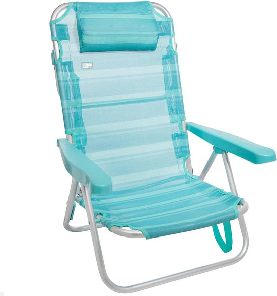Ligstoel voor het strand - 5 posities - Zithoogte 21 cm - 48 x 45,5 x
