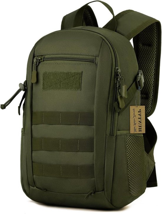 Huntvp 12 l mini rugzak tactische wandelrugzak Molle schooltas waterafstotende dagrugzak militaire schoolrugzak studenttas unitas sporttas laptoptas voor outdoor sport