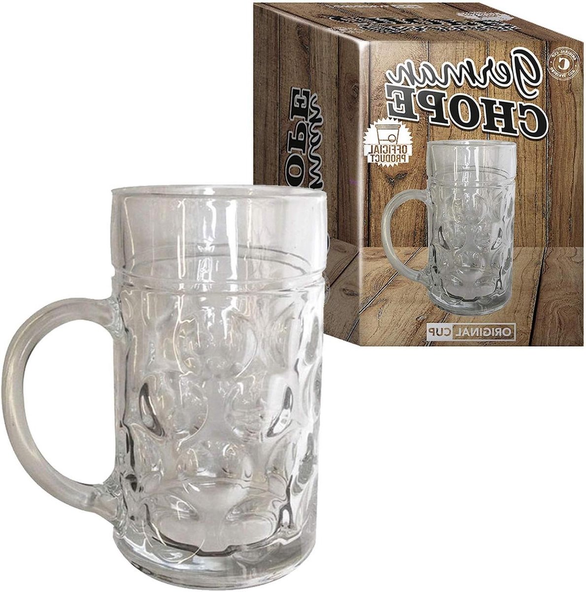 Glas bierpul 1 liter - voor feestjes en evenementen