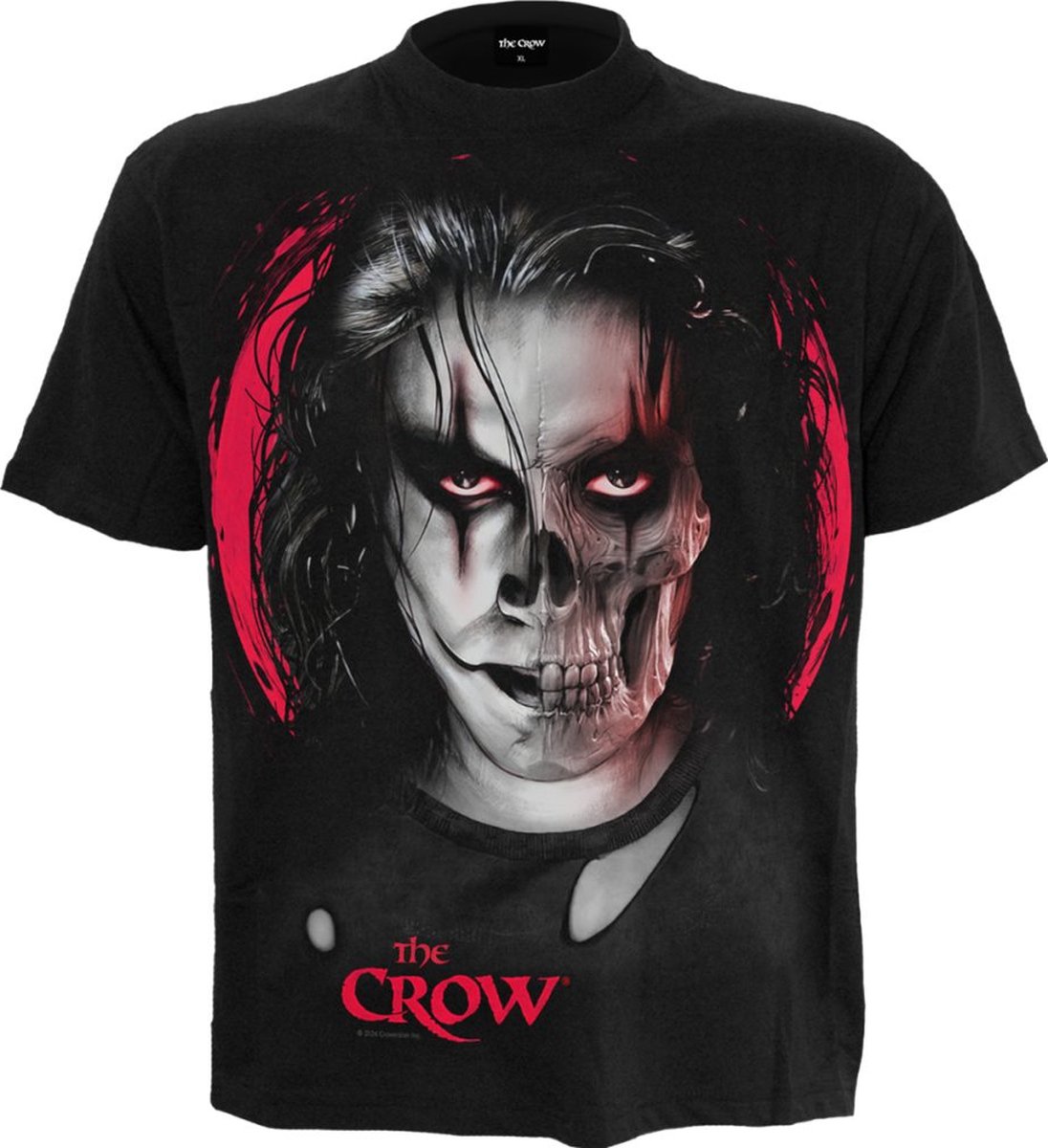 Spiral The Crow - The Crow - Skull Face Heren T-shirt - M - Zwart