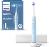 Philips Sonicare 6100 series - Elektrische Tandenborstel – Lichtblauw - Sensitive opzetborstel – Reisetui - Gevoelige tanden - HX7406/02