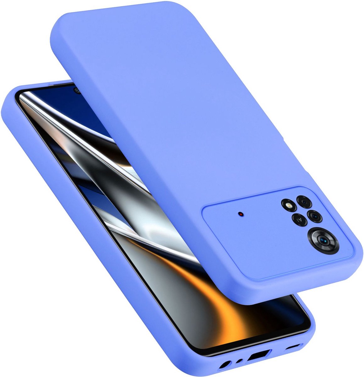 Cadorabo Hoesje geschikt voor Xiaomi Poco X4 Pro in LIQUID LICHT PAARS - Beschermhoes gemaakt van flexibel TPU silicone Case Cover