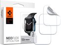 Verpakking van Spigen NeoFlex Optical Film screenprotectors voor Apple Watch.