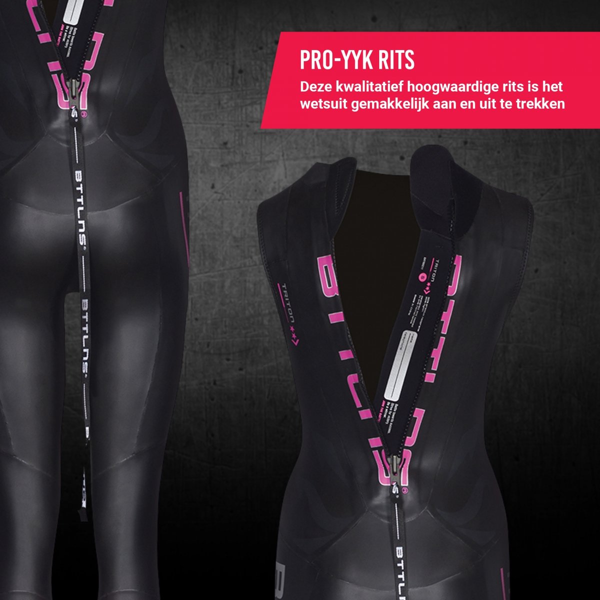 BTTLNS wetsuit - zwempak - triathlon zwempak - openwater wetsuit - wetsuit mouwloos dames - Triton 1.0 — afbeelding 4