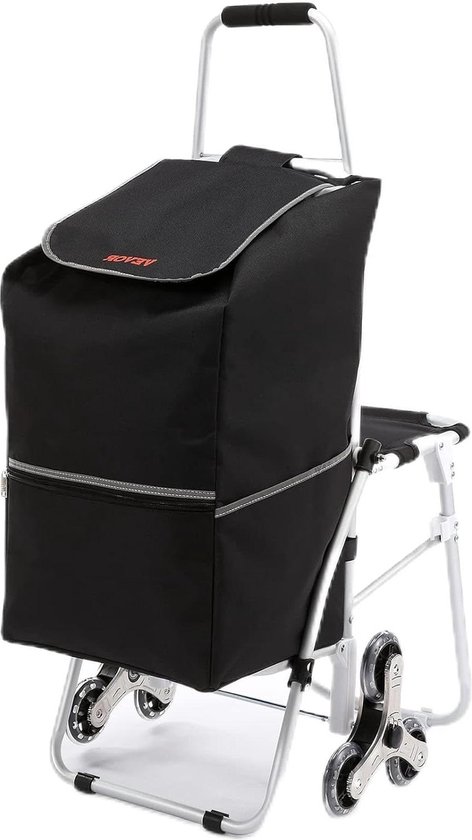 COSTWAY Opvouwbare boodschappentrolley, tot 40 kg belastbaar, 100 l 22 l, winkelwagen met
