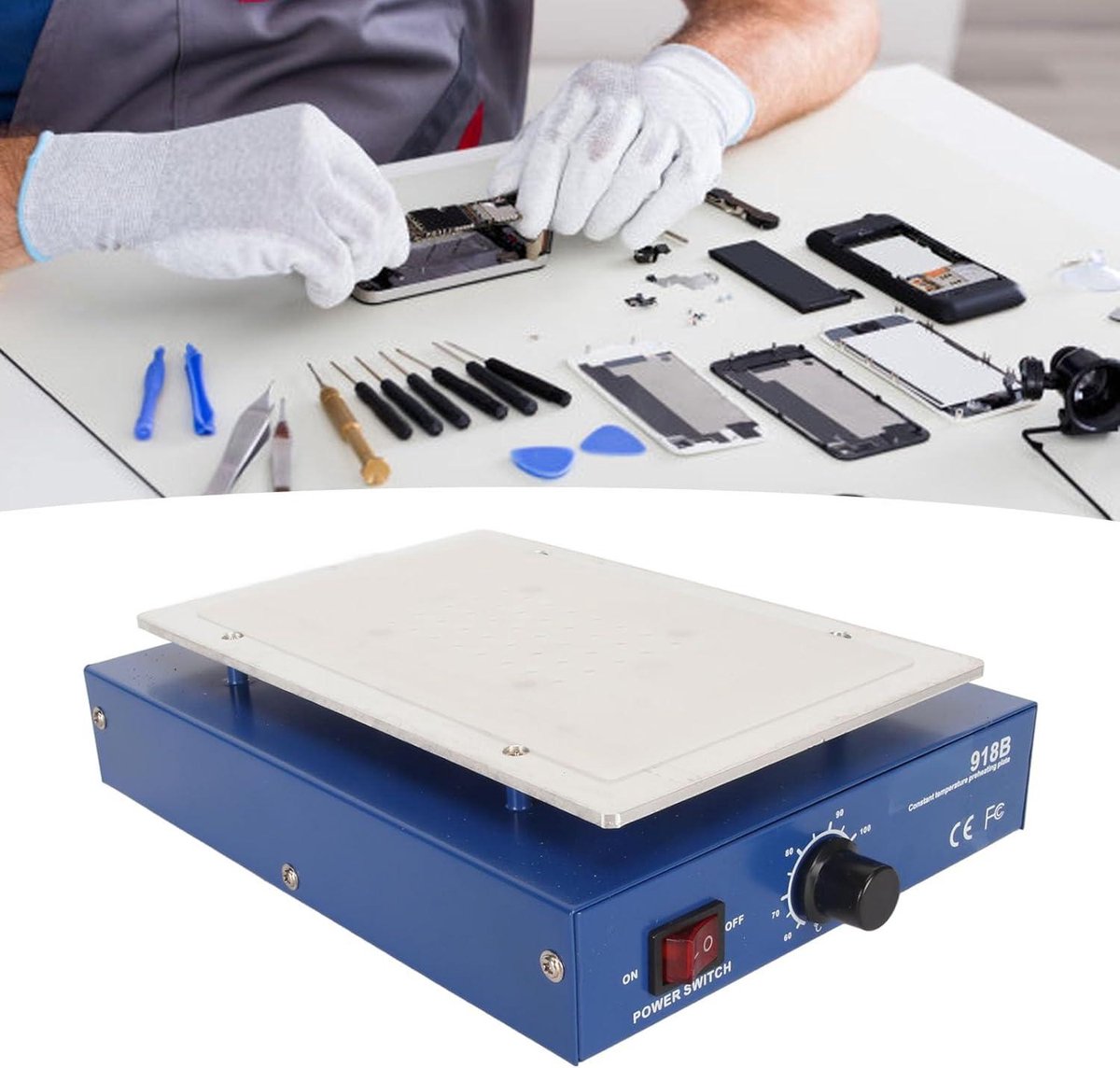 Soldeerkookplaat, 450W LED Microcomputer Elektrisch Voorverwarmen