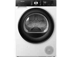 Hisense 3S Serie DH3S802BW3 - Wasdroger met Energielabel C - Warmtepompdroger - 8kg - ConnectLife - Trommelverlichting - AutoDry - Allergy Care