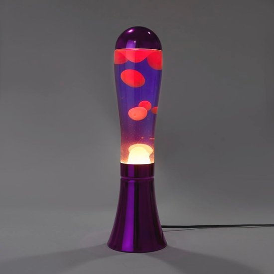 Raket Lavalamp - Blauw met Groen - Retro Design & Sfeervolle Lichtbeleving