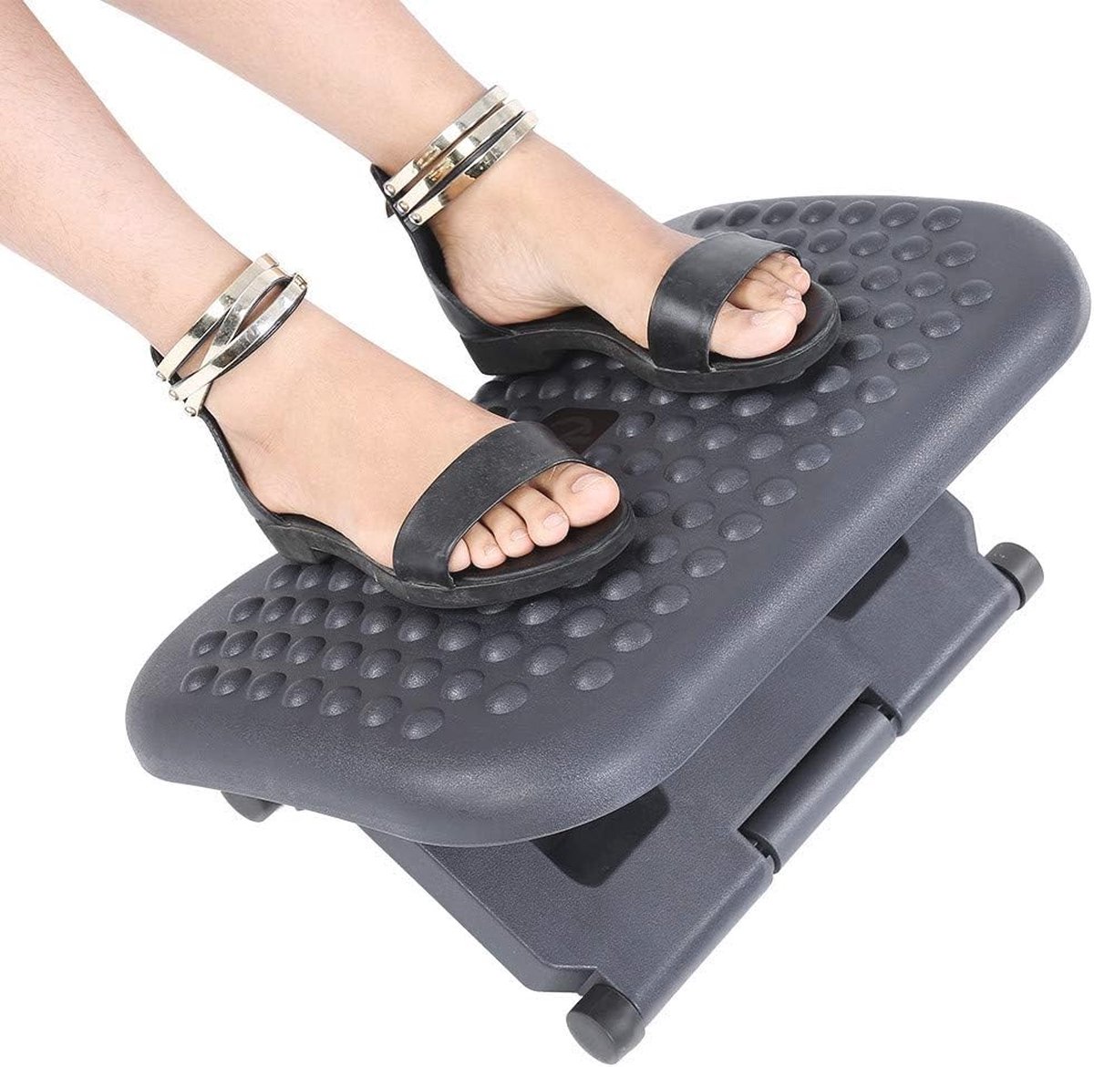 Ergonomische Verstelbare Voetensteun met Massagefunctie voor Kantoor en Thuis