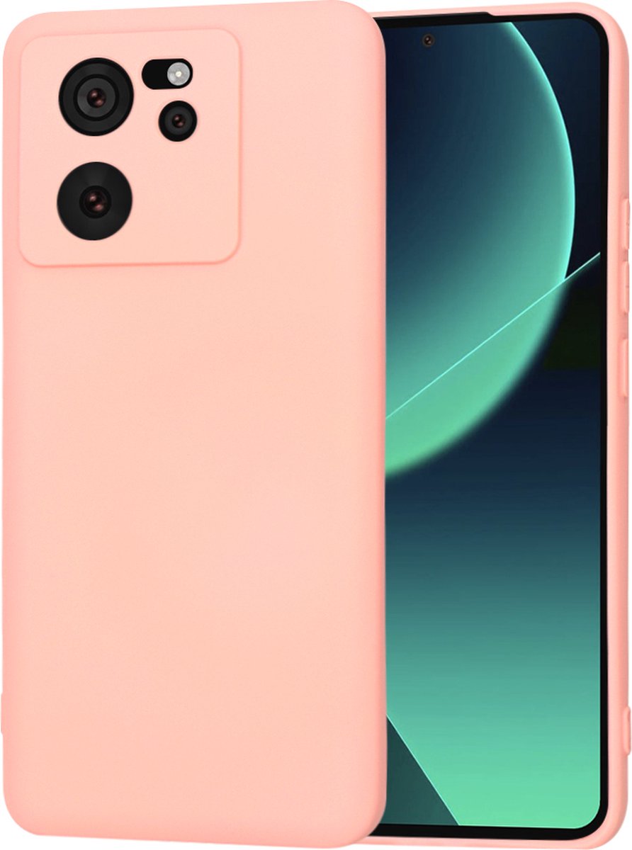 Techsuit Soft Flex Silicone Back Cover hoesje voor Xiaomi 13T/13T Pro - Chalk Pink