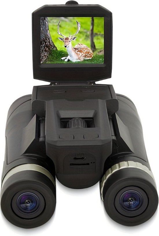2,4 inch LCD Digitale Verrekijker met Camera 12X32 Verrekijker voor Volwassenen 48MP 2.5K Video's HD Kwaliteit Ideaal voor Vogels kijken, Concerten en Outdoor Avonturen 32GB