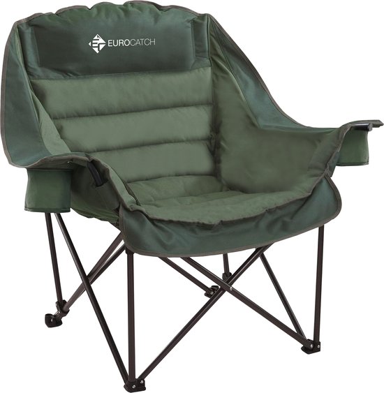 Eurocatch Comfy Club Chair XXL - Set 2 stuks - Vouwstoel met 2 Bekerhouders - Kampeerstoel - Campingstoel - Dik Gevoerd - incl opbergtas van Eurocatch — afbeelding 2