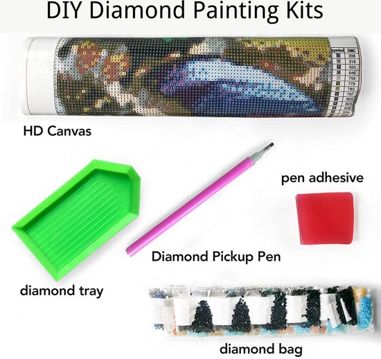 Kit de peinture Diamant 1+1 / Kit d'autocollants Diamant DIY pour Enfants / Peinture Diamant / Motif Enfants My Little Pony-Fleur Fairy Moza‹ek Picture