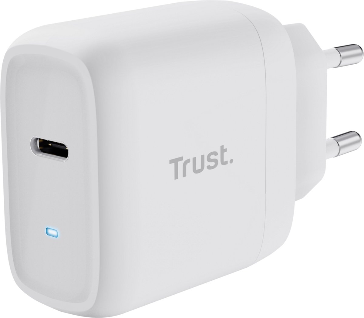 Trust Maxo - Laptoptoplader - 45 W - USB C - 2m kabel - Wit