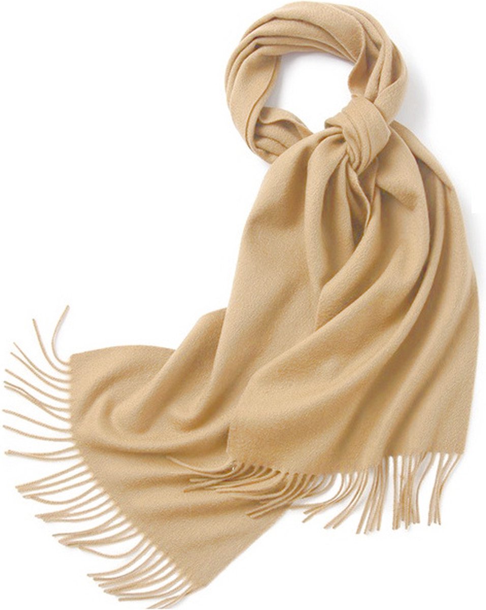 Wollen Sjaal – Sjaal Dames – Sjaal Heren – Unisex Sjaal – Camel