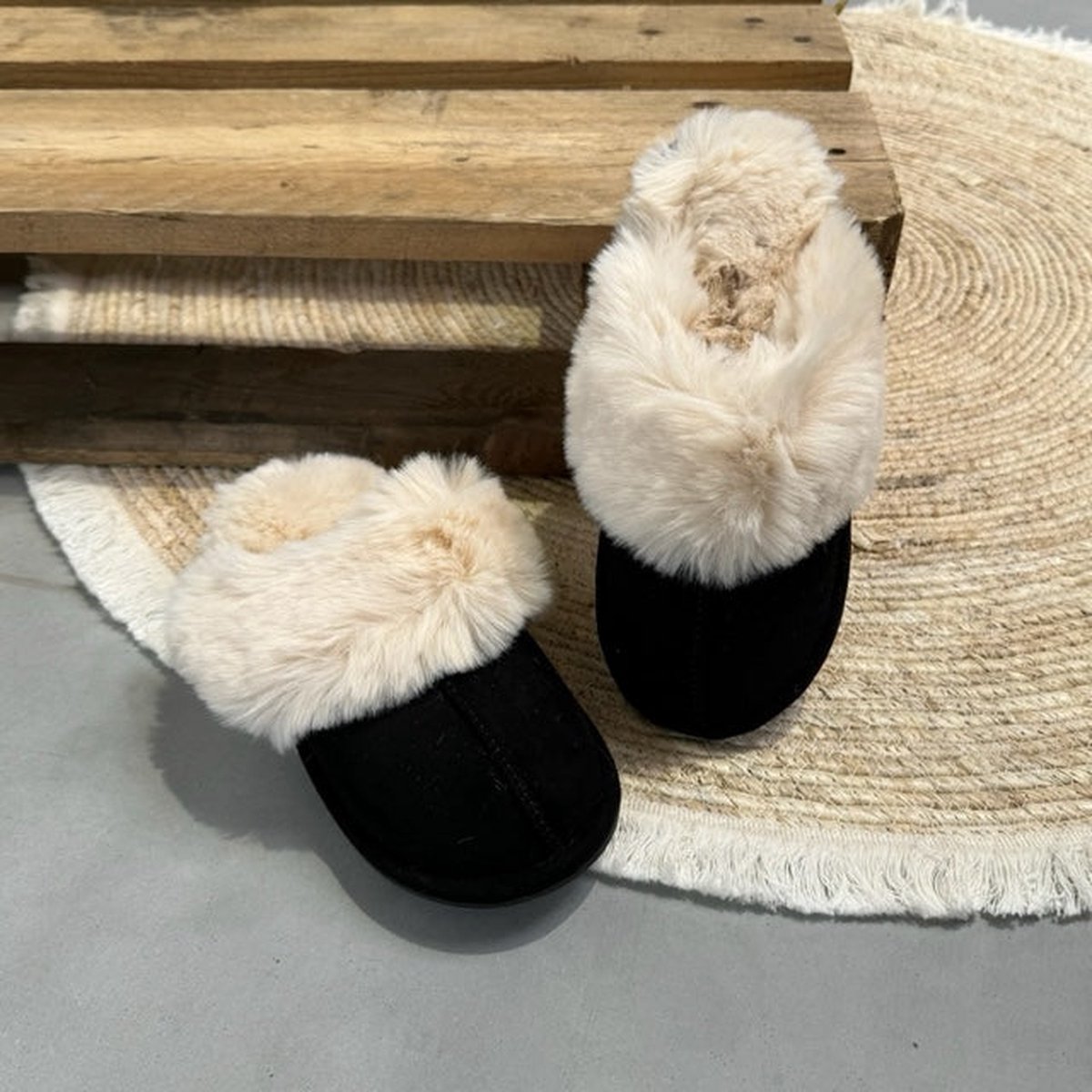 Cozy pantoffels zwart 40 / Zwart