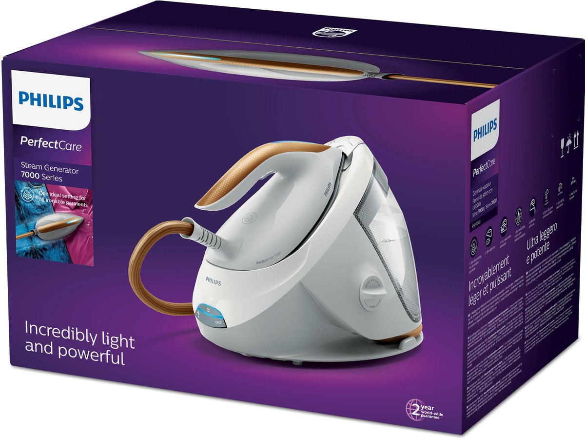 Philips Perfect Care 7000 Series PSG7040/10 - Stoomgenerator - 1.8L Watertank - Wit / Goud — afbeelding 4