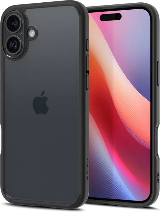 iPhone 16 hoesje transparant zwart ...