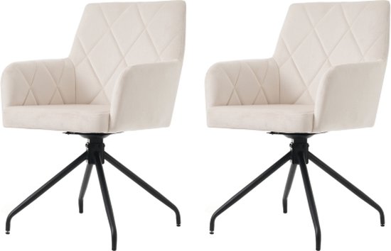chairus Eetkamerstoelen, set van 2, gestoffeerde keukenstoelen