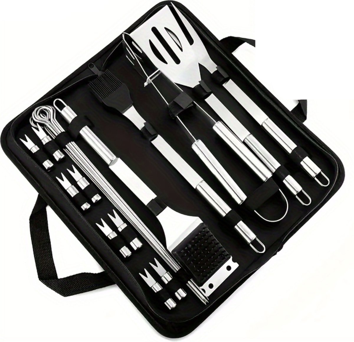 Nivard Barbeque Set Barbecueset Barbecue Barbecues BBQ Tangenset Vleeset Accessoires Zomer 21 stuks