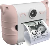 KIDYWOLF KIDYPRINT Roze Thermische Kindercamera – Instant Camera voor Kinderen met Direct Print -5+
