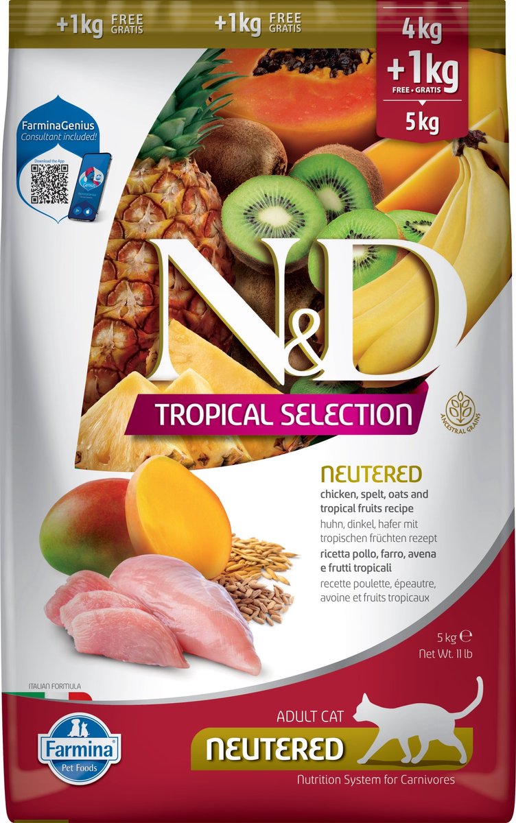 N&D N&D Cat Tropical Selection Chicken Neutered 5kg