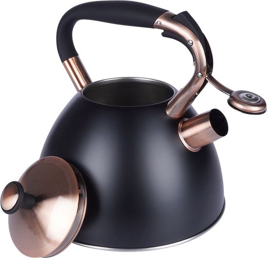 Bouilloire sifflante en acier inoxydable Zwart 3 l - Bouilloire avec sifflet - Bouilloire