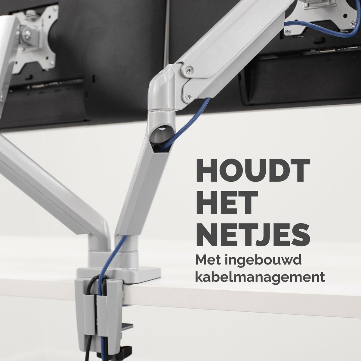 Fellowes Platinum - Monitor Arm - Tot 32 inch - 2 schermen thumbnail 5